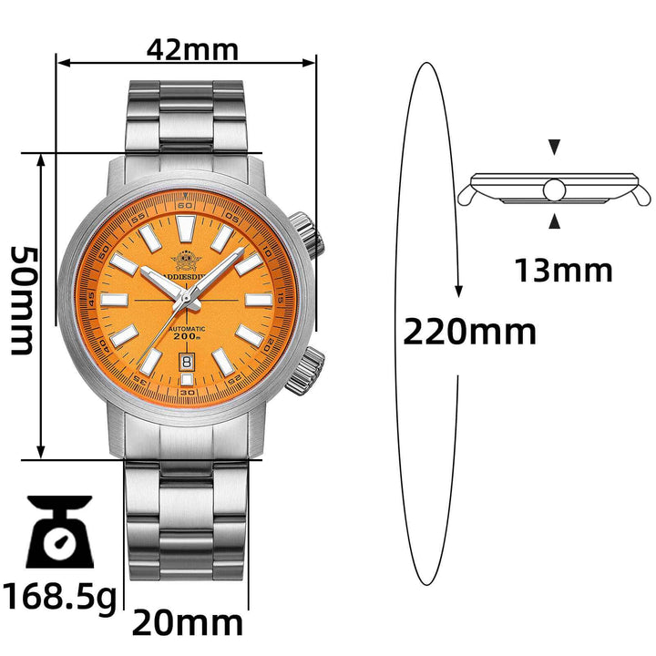 Addiesdive Dual Crown Captain Willard 6105 Homage AD2093