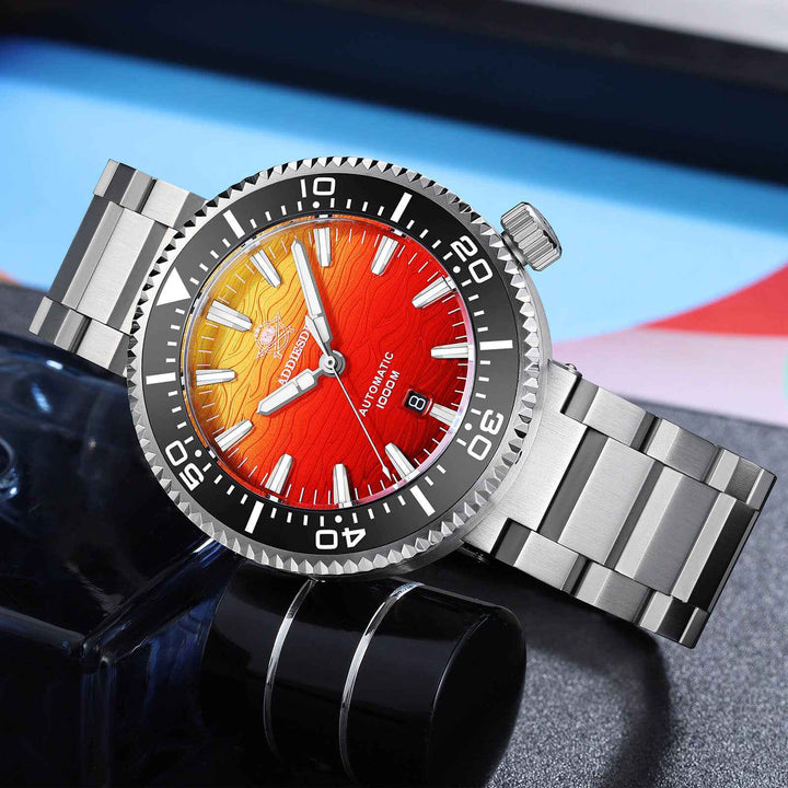 Addiesdive 46mm Puck Style Diver Watch AD2526 – 1000M Water Resistant, Japan 8215 Automatic