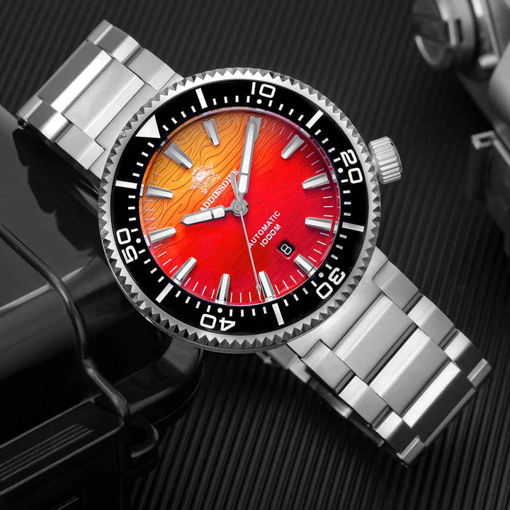 Addiesdive 46mm Puck Style Diver Watch AD2526 – 1000M Water Resistant, Japan 8215 Automatic