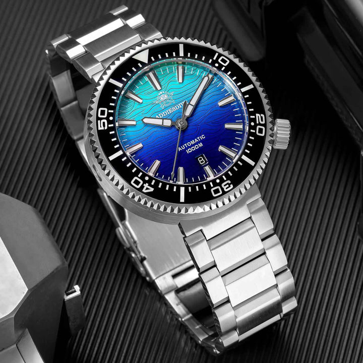Addiesdive 46mm Puck Style Diver Watch AD2526 – 1000M Water Resistant, Japan 8215 Automatic